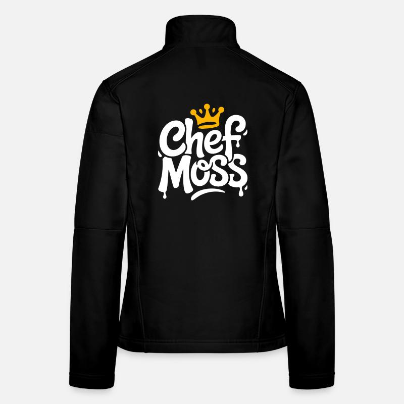 Chefmoss mit Krone – Cooles Chefin Design Frauen Softshelljacke