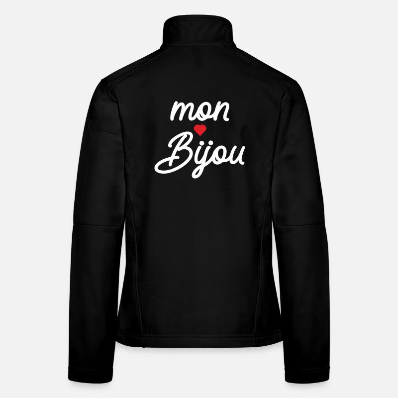 Mon Bijou Coeur Script Veste en tissu softshell Femme