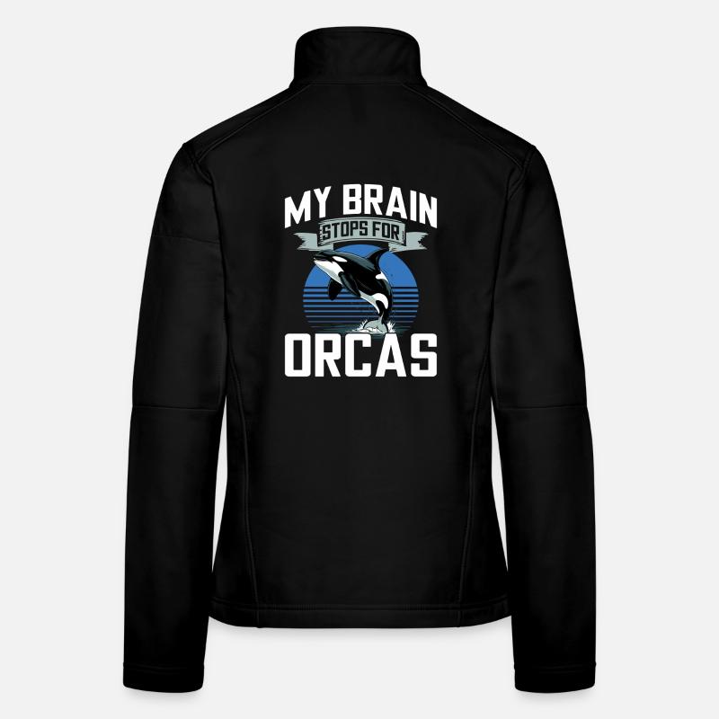 Orca drôle Veste en tissu softshell Femme
