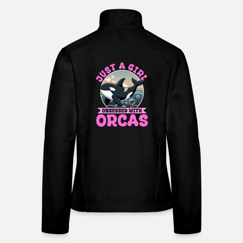 Orca drôle Veste en tissu softshell Femme