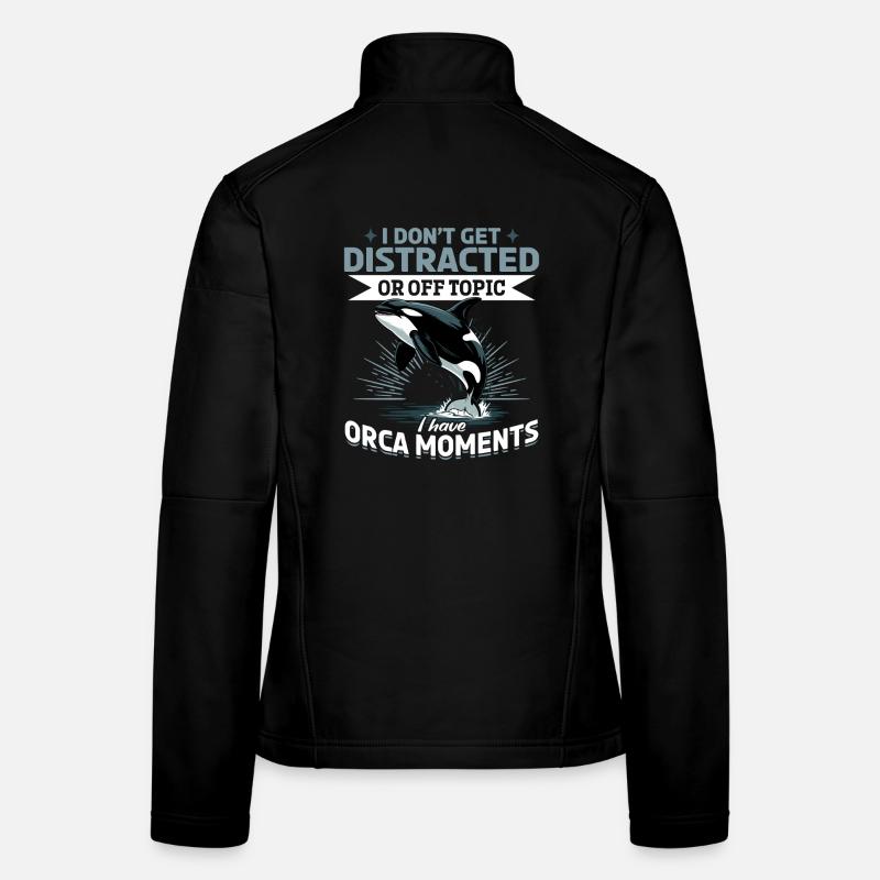 Orca drôle Veste en tissu softshell Femme
