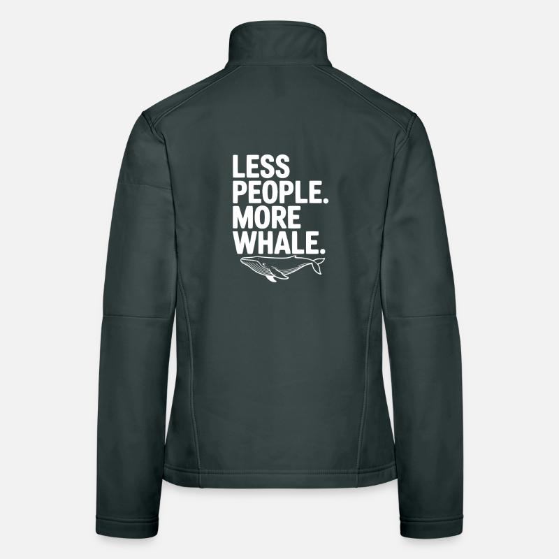 Moins de monde. Plus de baleine. Veste en tissu softshell Femme