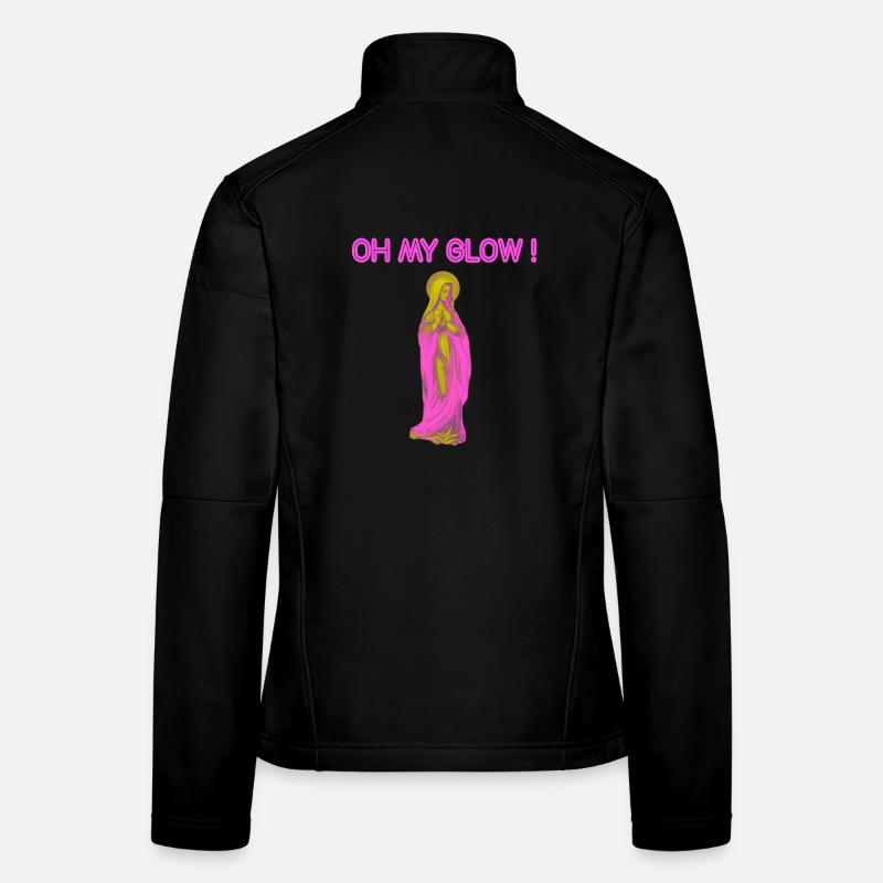 Oh My Glow Virgin Mary Gold Halo Women's Softshell Jacket