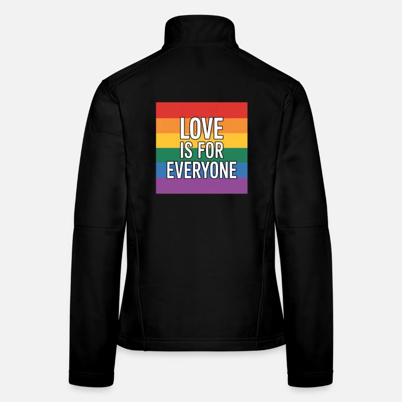 Love is for Everyone - Antifa Rainbow Tee Women's Softshell Jacket