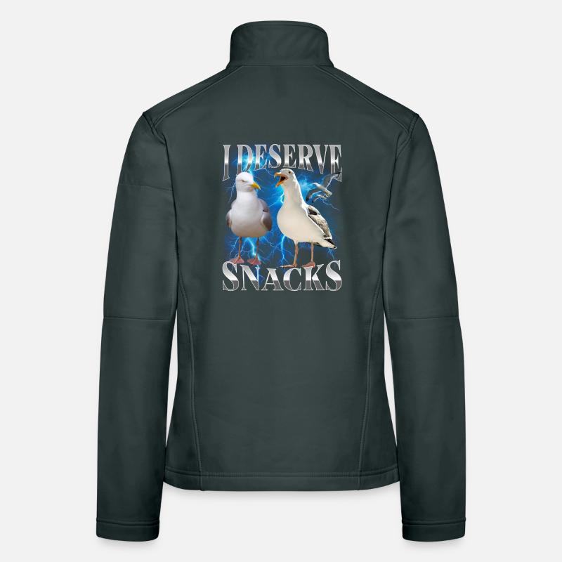 Seagulls Bootleg Design I Derserve Snacks Veste en tissu softshell Femme