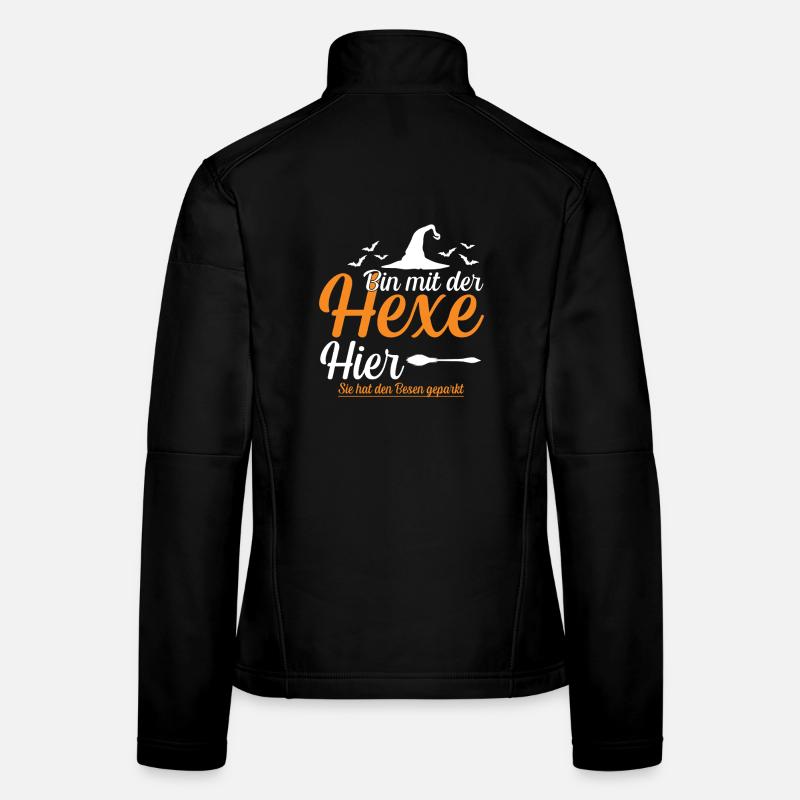  Ich Bin Mit Der Hexe Hier Frauen Softshelljacke