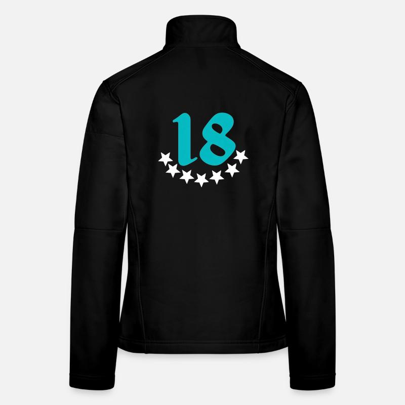 18 sternenmuster, zahlen, geburtstag Frauen Softshelljacke