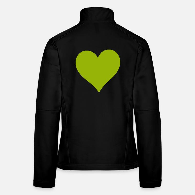 green heart green Women's Softshell Jacket
