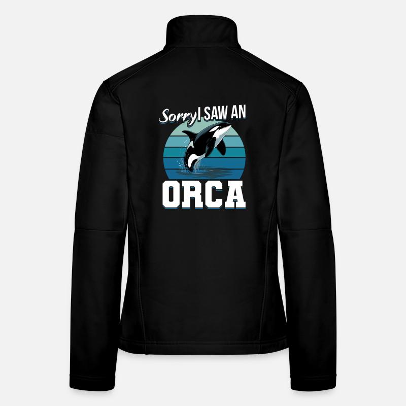 Orca drôle Veste en tissu softshell Femme