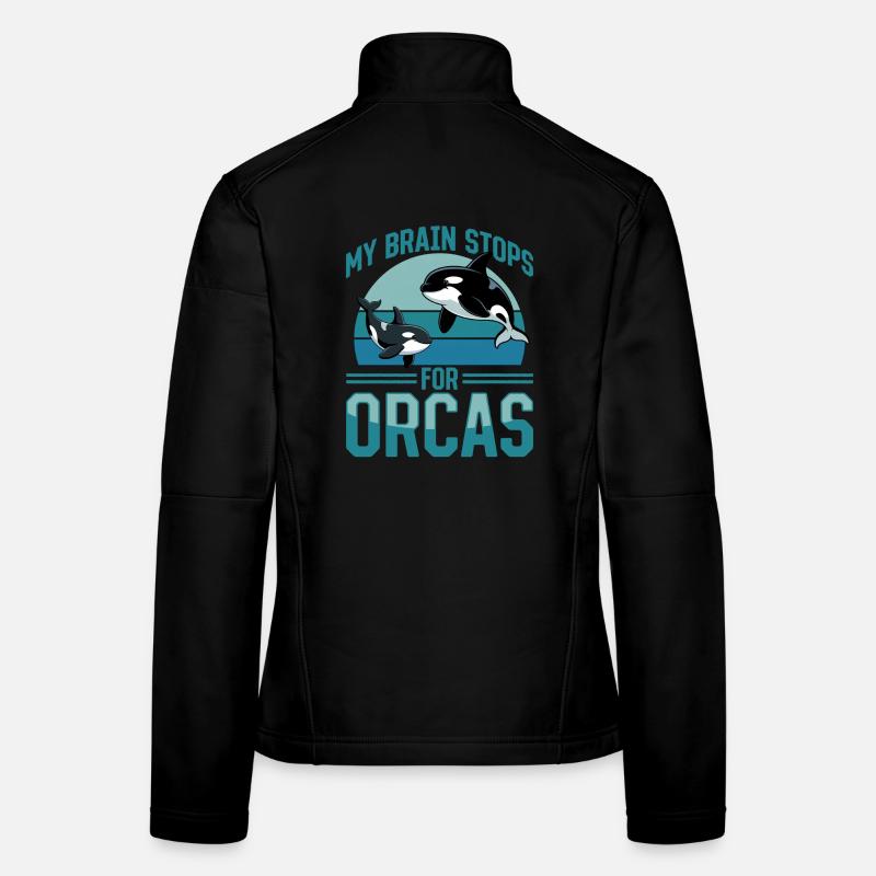 Orca drôle Veste en tissu softshell Femme