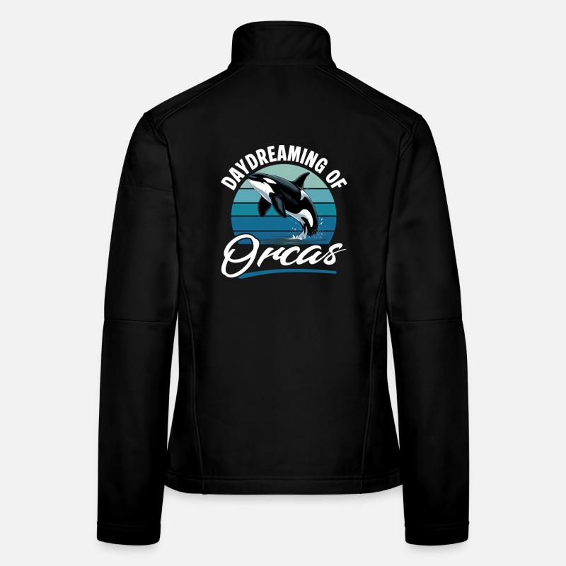 Orca drôle Veste en tissu softshell Femme