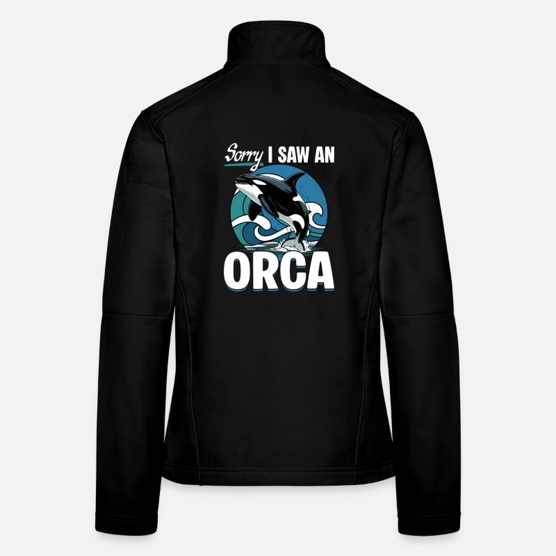 Orca drôle Veste en tissu softshell Femme