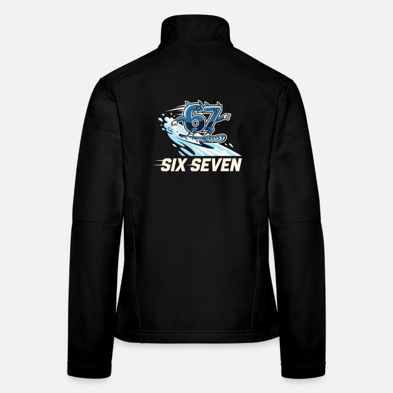 67 Meme Snowboard Wintersport - Frauen Softshelljacke - Schwarz