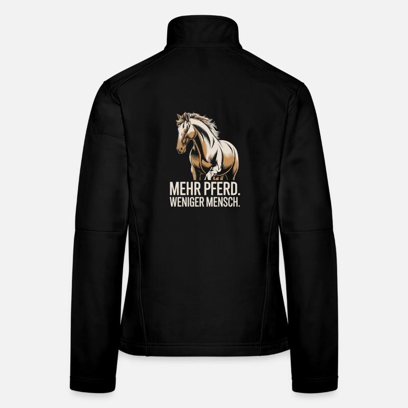Plus de chevaux, moins d’hommes, paroles pour les cavaliers Veste en tissu softshell Femme
