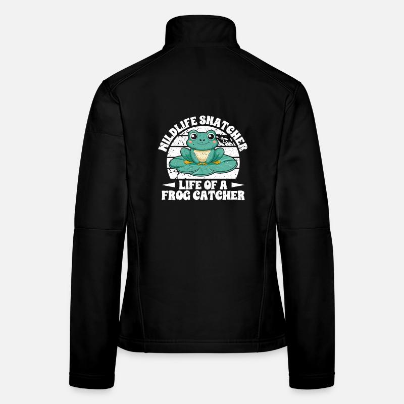 Frog Catcher Mildlife Snatcher Frog Women's Softshell Jacket