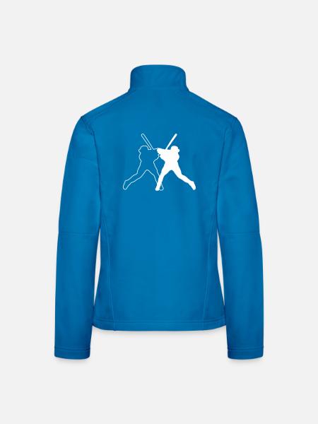 Baseball Ball Logo - Frauen Softshelljacke - Schwarz - Hinten