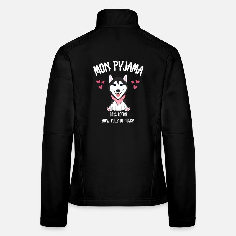 Lustige Husky-Hundepyjamas Frauen Softshelljacke