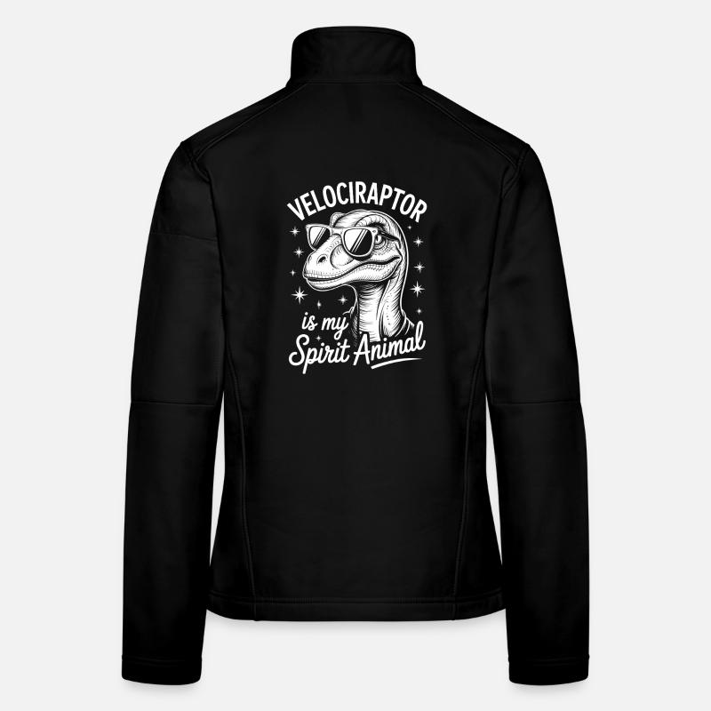 Vélociraptor dit un don drôle de vélociraptor Veste en tissu softshell Femme
