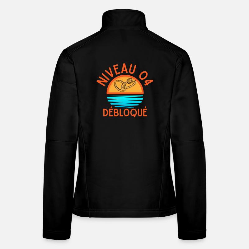 Niveau 04 Débloqué, une touche créative et joyeuse Veste en tissu softshell Femme