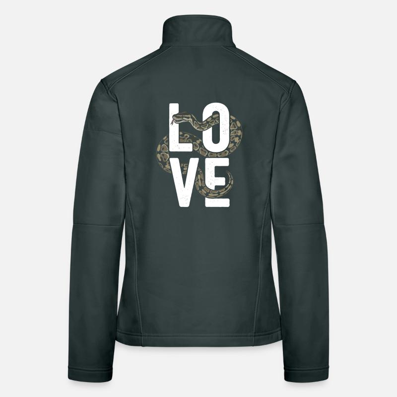 King Python Snakes LOVE Terrarium Python Women's Softshell Jacket
