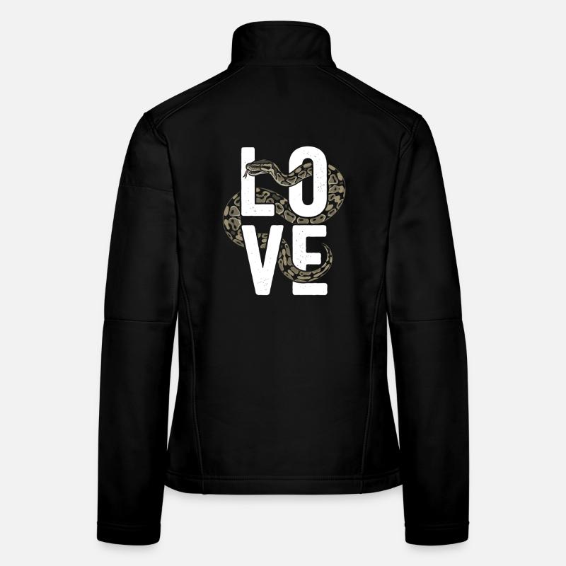 Les serpents rois Python ADORENT les pythons de terrarium Veste en tissu softshell Femme