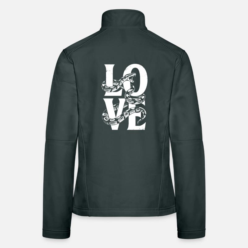 King Python Snakes LOVE Terrarium Python Women's Softshell Jacket