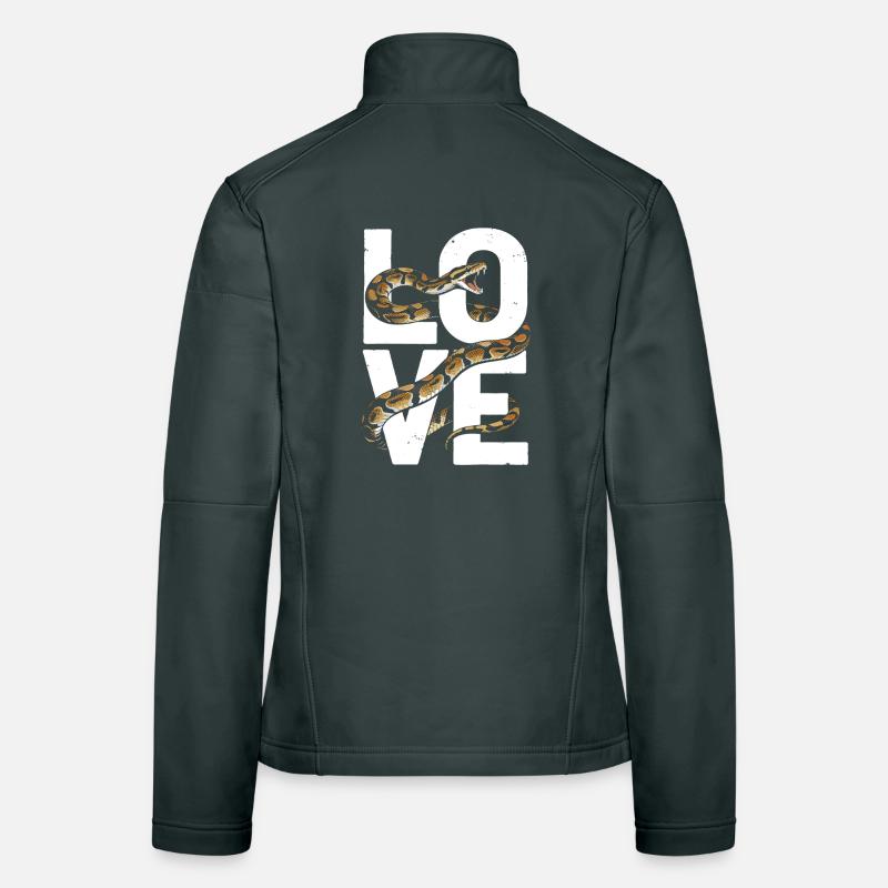 King Python Snakes LOVE Terrarium Python Women's Softshell Jacket