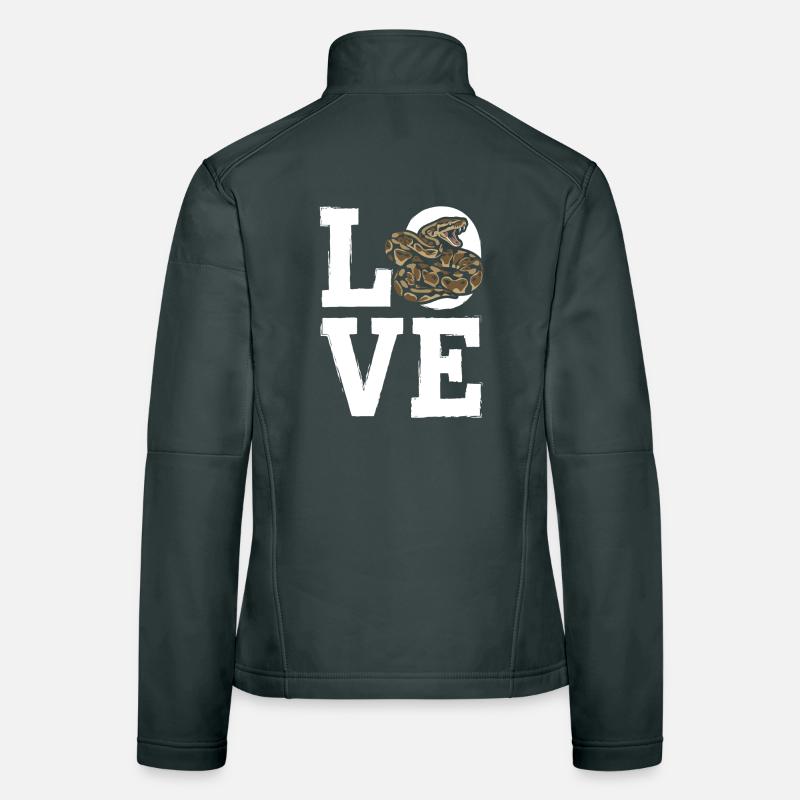 King Python Snakes LOVE Terrarium Python Women's Softshell Jacket