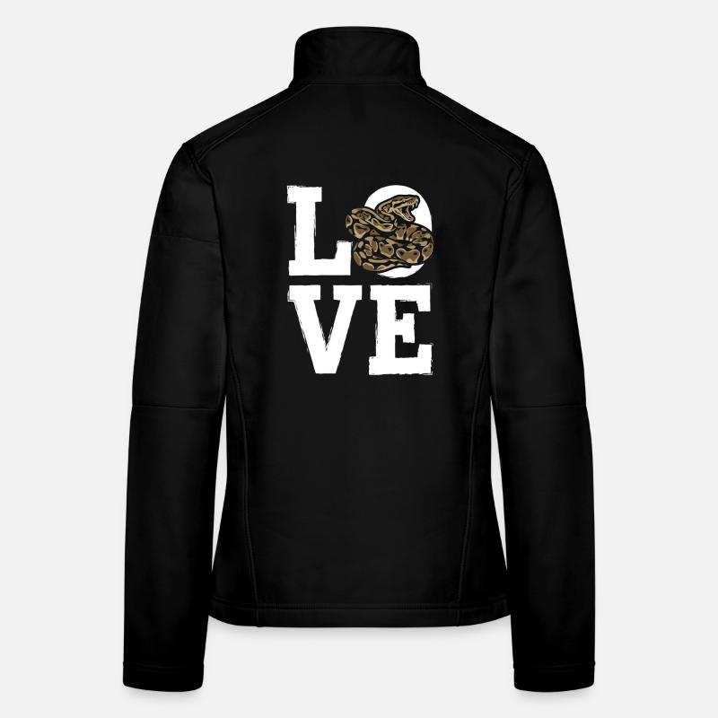 Les serpents rois Python ADORENT les pythons de terrarium Veste en tissu softshell Femme