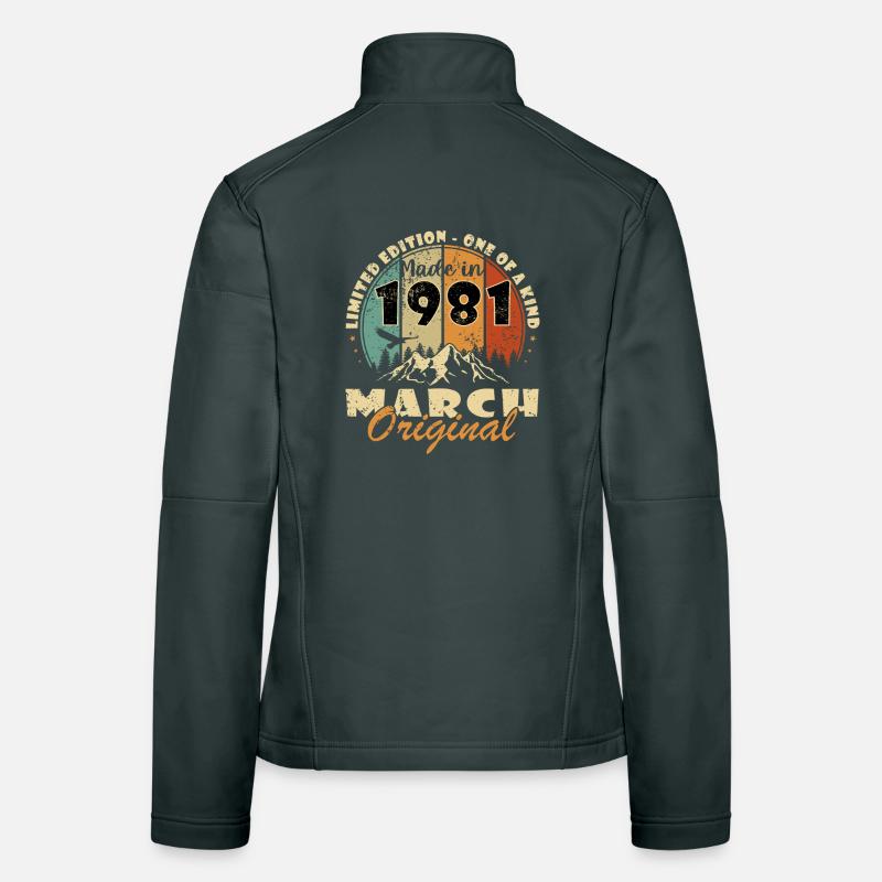 March 1981 Born March 1981 Women's Softshell Jacket