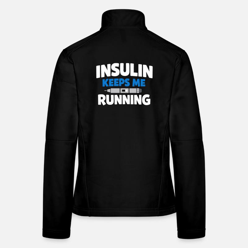 Soutien à l’insuline dans le sang Fierté de type 1 Veste en tissu softshell Femme