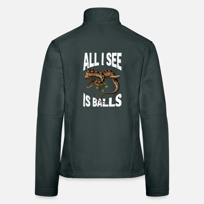 King Python Snakes Lover Terrarium Python Women's Softshell Jacket