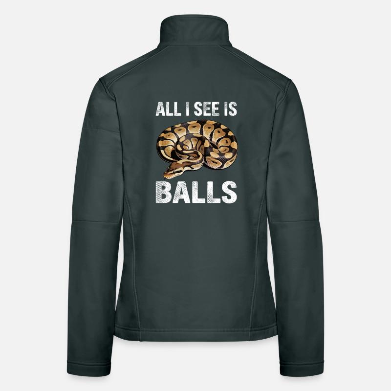 Königspython Schlangen Liebhaber Terrarium Python Frauen Softshelljacke