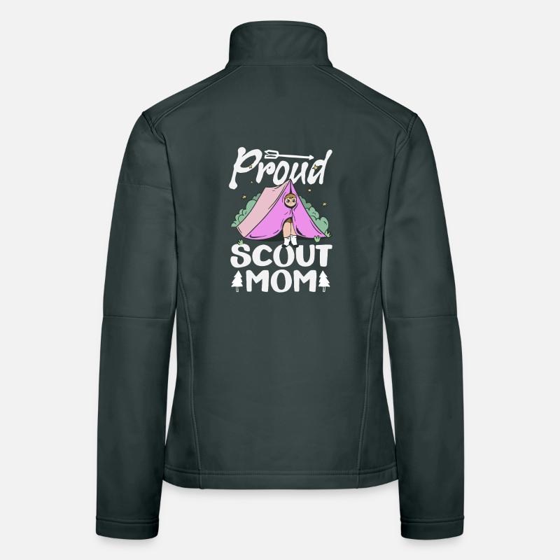 Stolze Pfadfindermama Pfadfindermutter Camp Frauen Softshelljacke