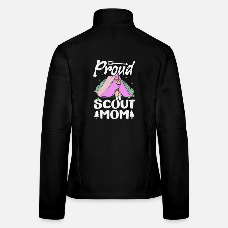 Stolze Pfadfindermama Pfadfindermutter Camp Frauen Softshelljacke