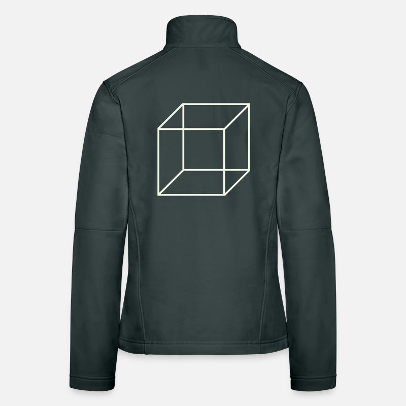 Geometrischer Drahtwürfel Frauen Softshelljacke
