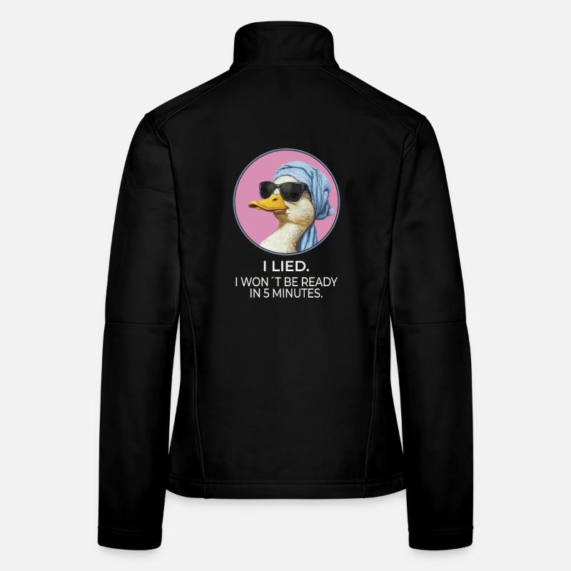 I Lied Duck – Lustiges Statement Design Frauen Softshelljacke