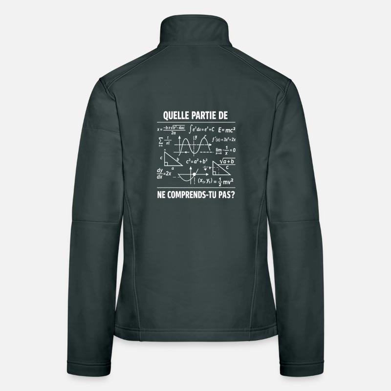 Prof De Maths Humour Cadeau Mathématicien Drôle Veste en tissu softshell Femme