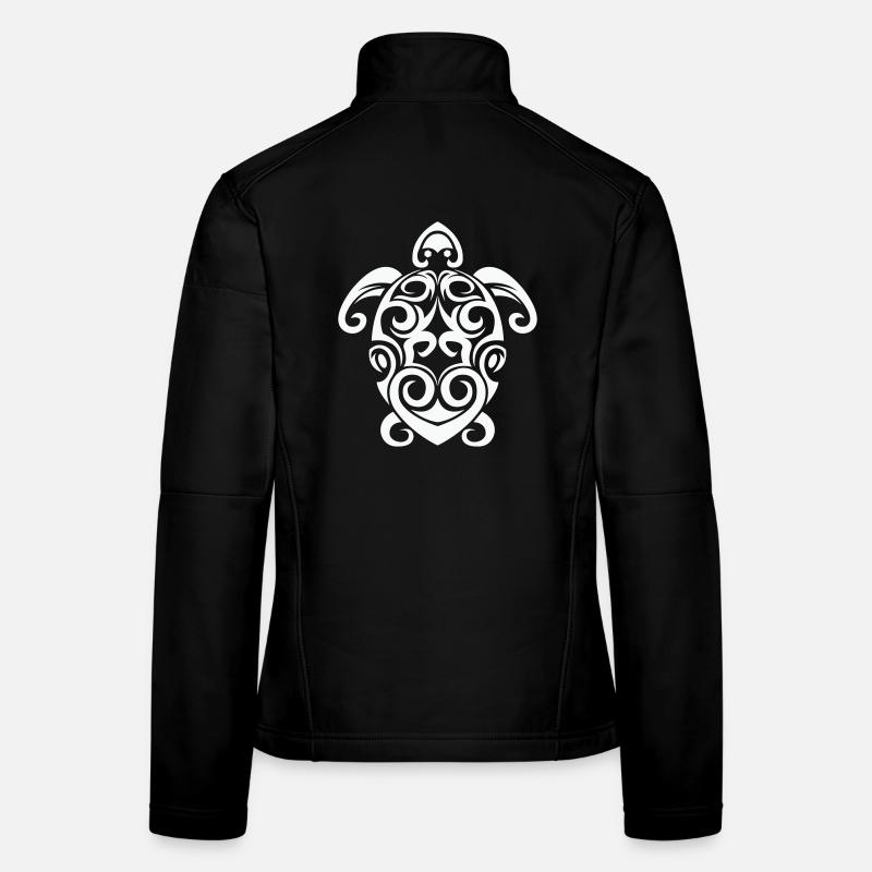 Tribal Schildkröte Spirale Frauen Softshelljacke