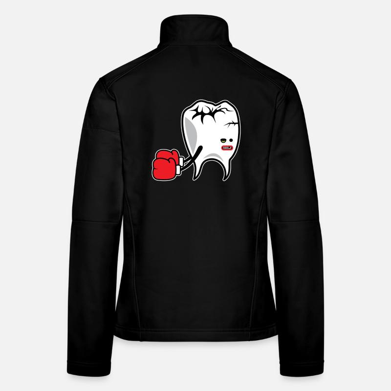 Tooth Boxer K.o. - Frauen Softshelljacke - Schwarz