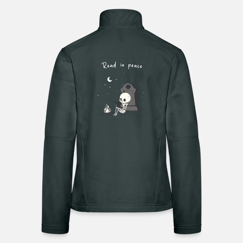 Read in Peace – Skeleton by the Fire Women's Softshell Jacket