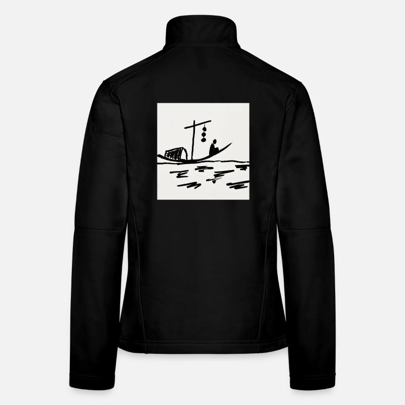 Bateau de nuit sur la rivière Veste en tissu softshell Femme