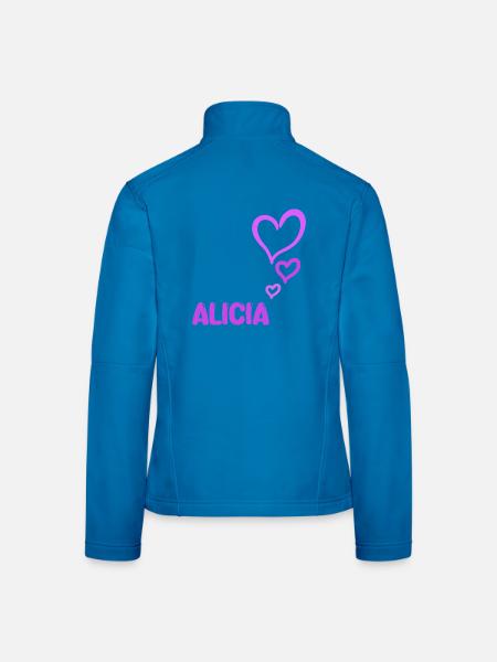 Alicia comme nom - Veste en tissu softshell Femme - noir - Dos