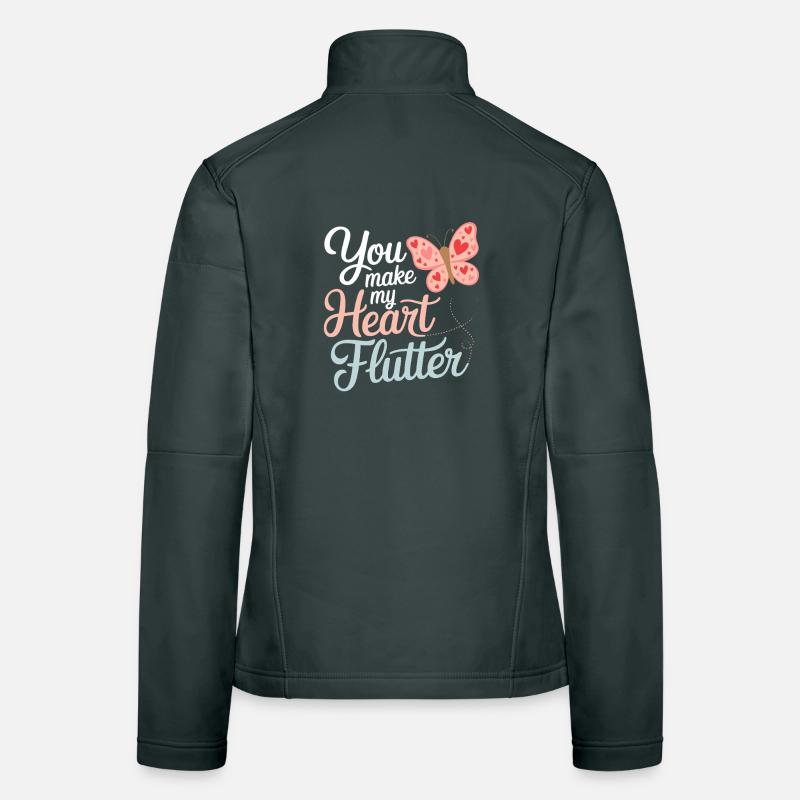 You Make My Heart Flutter Romantic Women's Softshell Jacket