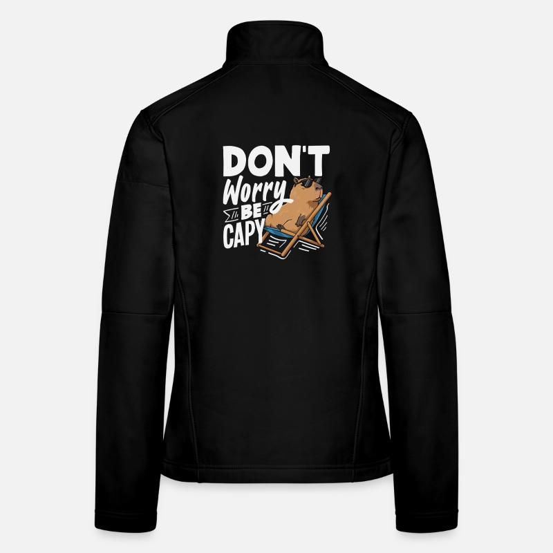 Don't Worry Be Capy Capybaras Niedlich Lustig Tier Frauen Softshelljacke