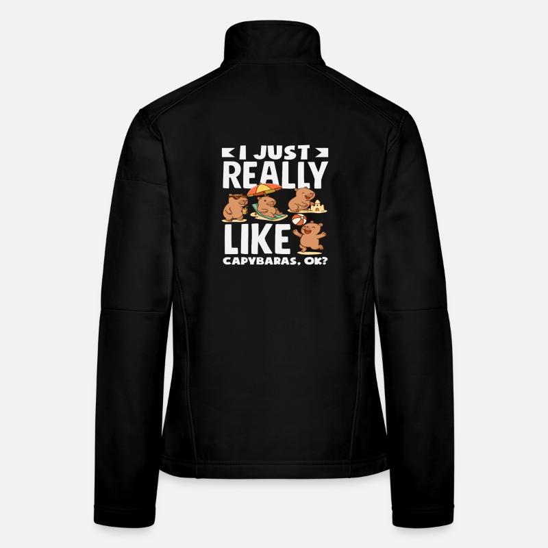 J’aime juste les capybaras, vraiment mignons, drôles Veste en tissu softshell Femme