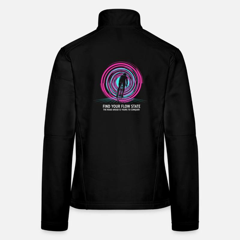 Itinéraire néon Flow State Cyclist Veste en tissu softshell Femme