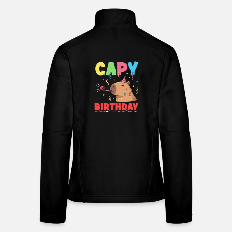 Capy Geburtstag Capybaras Cute Funny Tier - Frauen Softshelljacke - Schwarz