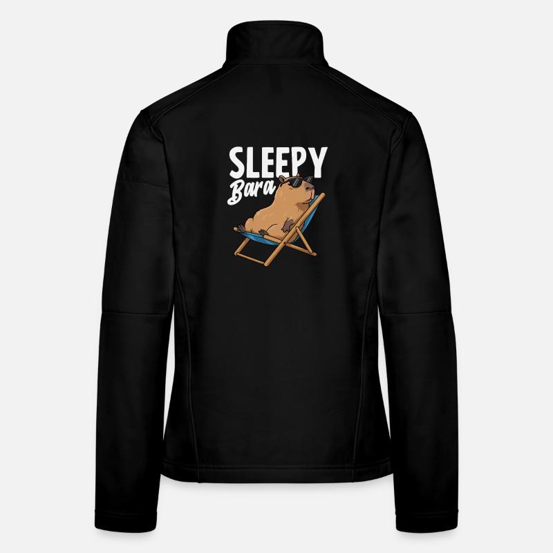 Sleepy Bara Capybaras Niedlich Lustig Tier Frauen Softshelljacke