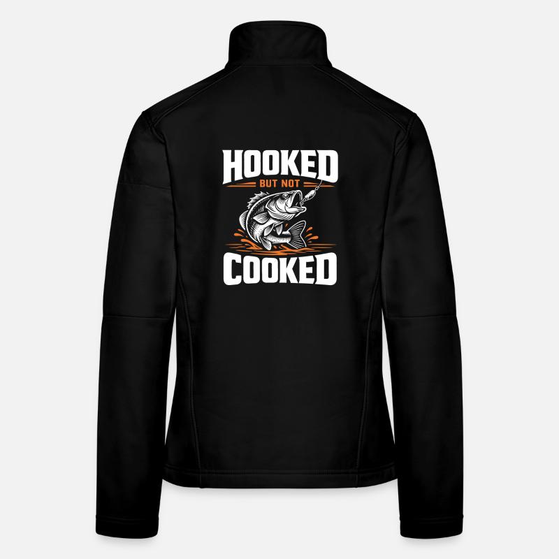 On the hook, not fried | Angler Humor Women's Softshell Jacket